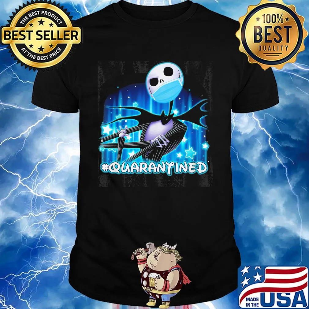 Jack Skellington face mask quarantined shirt
