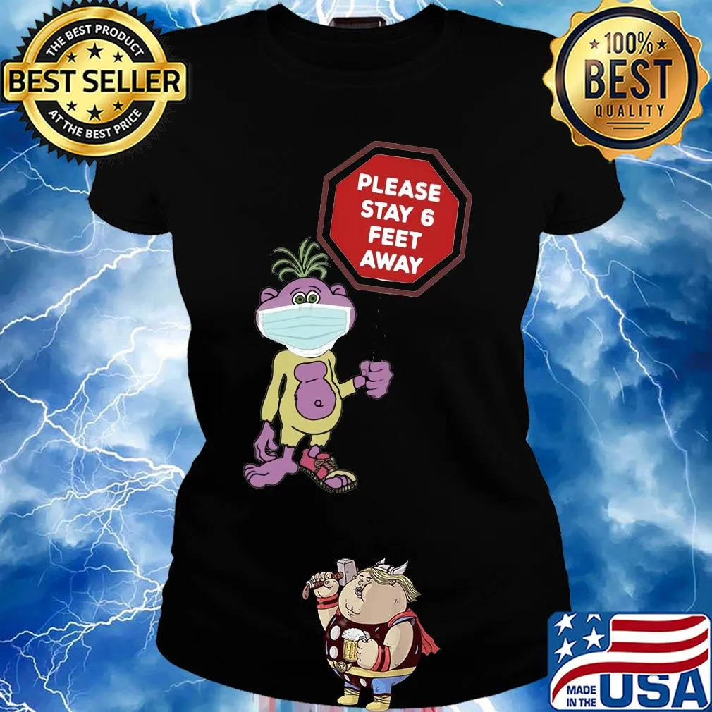 Jeff wear mask please stay 6 feet away covid-19 s Ladies tee
