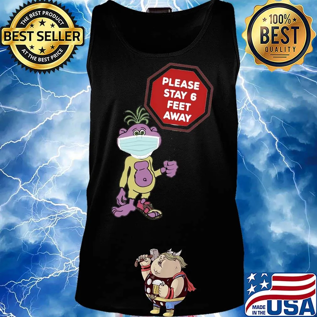 Jeff wear mask please stay 6 feet away covid-19 s Tank top