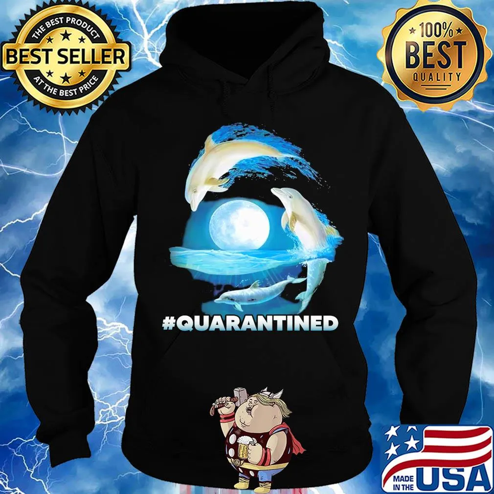 Nautical Full Moon Bottlenose Dolphins Quarantined Shirt Hoodie