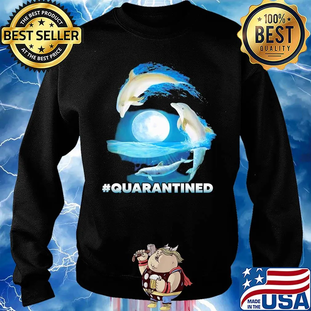 Nautical Full Moon Bottlenose Dolphins Quarantined Shirt Sweater
