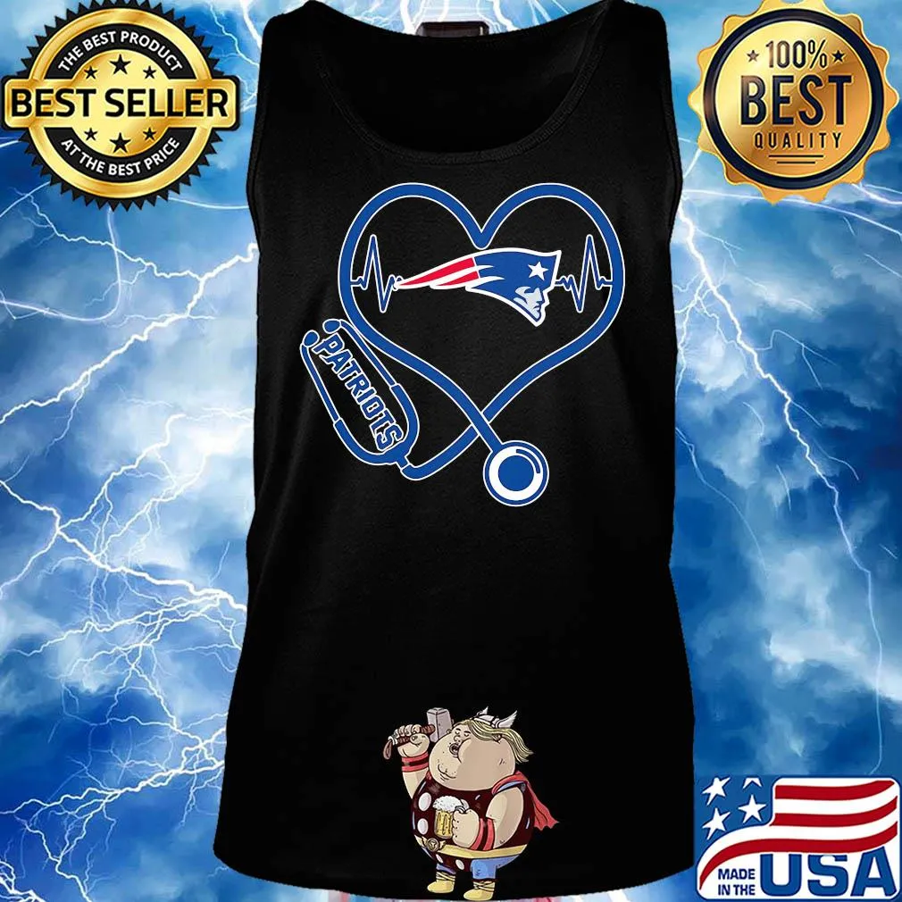 Nurse new england patriots stethoscope heart s Tank top