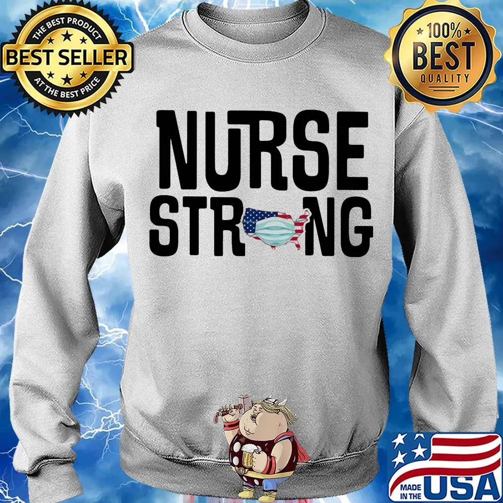 Nurse strong map American flag veteran mask s Sweater