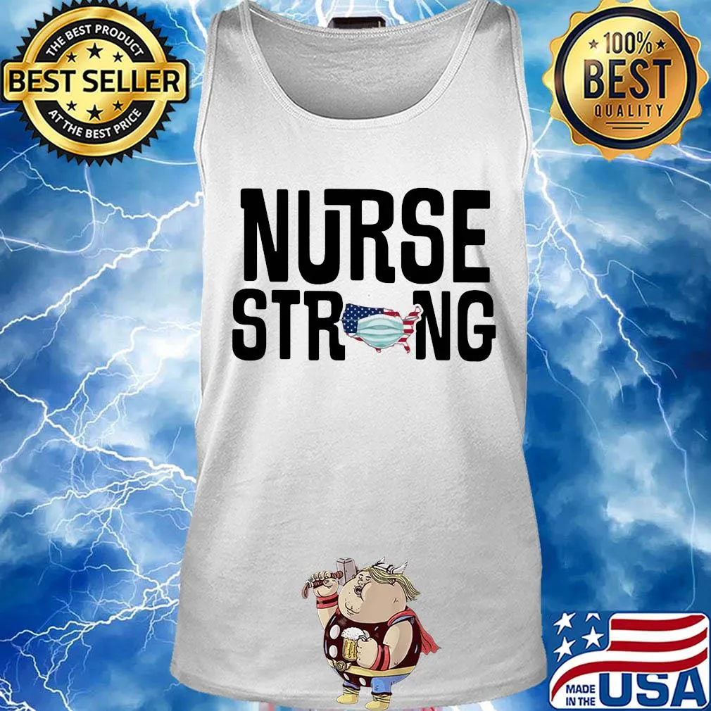 Nurse strong map American flag veteran mask s Tank top