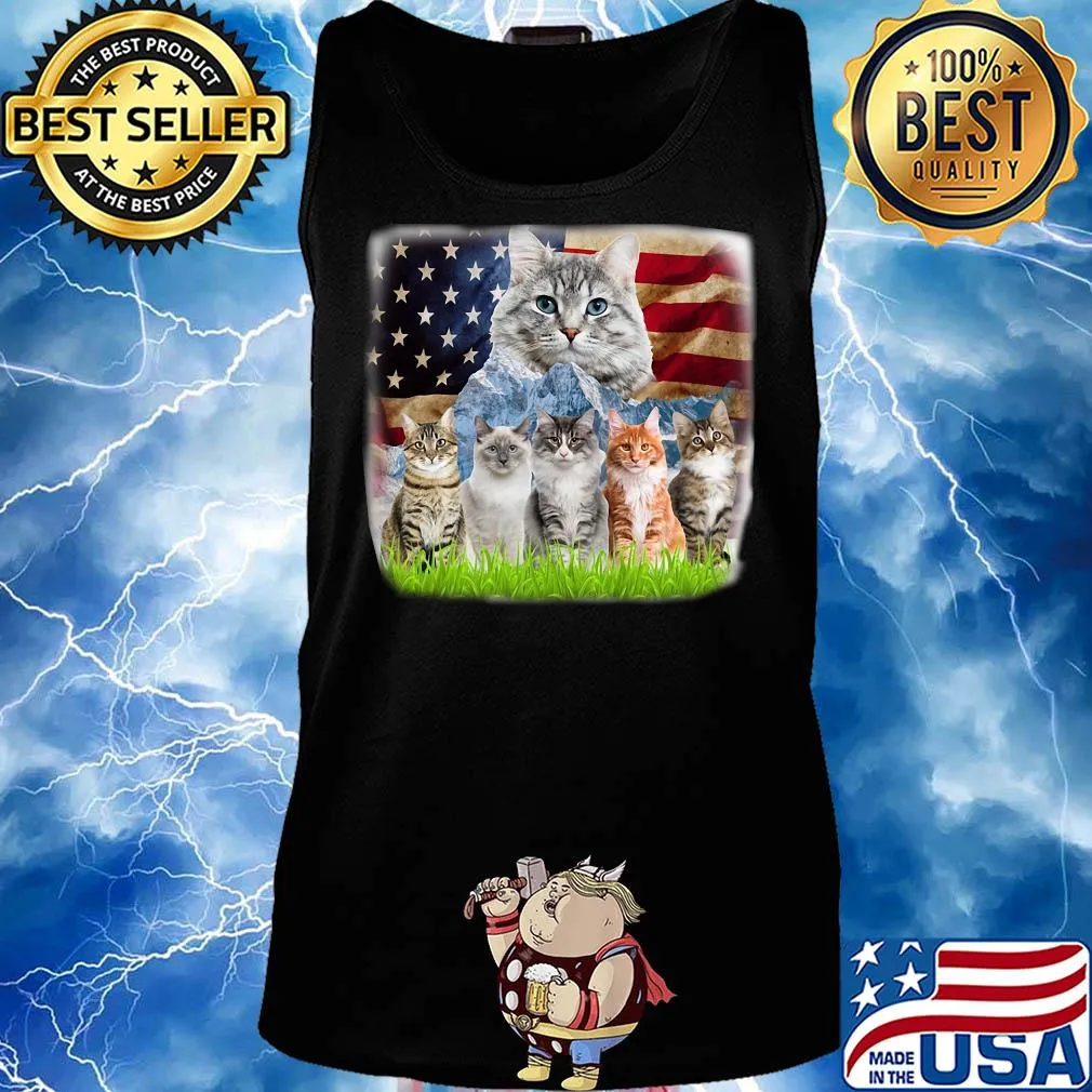 Official cats mountain american flag s Tank top