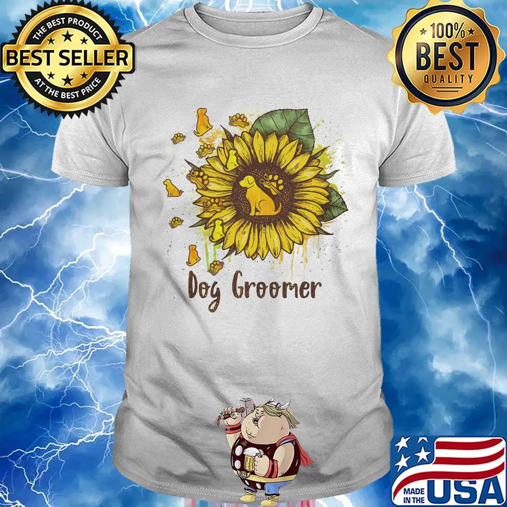 Official Dog Groomer sunflower shirt
