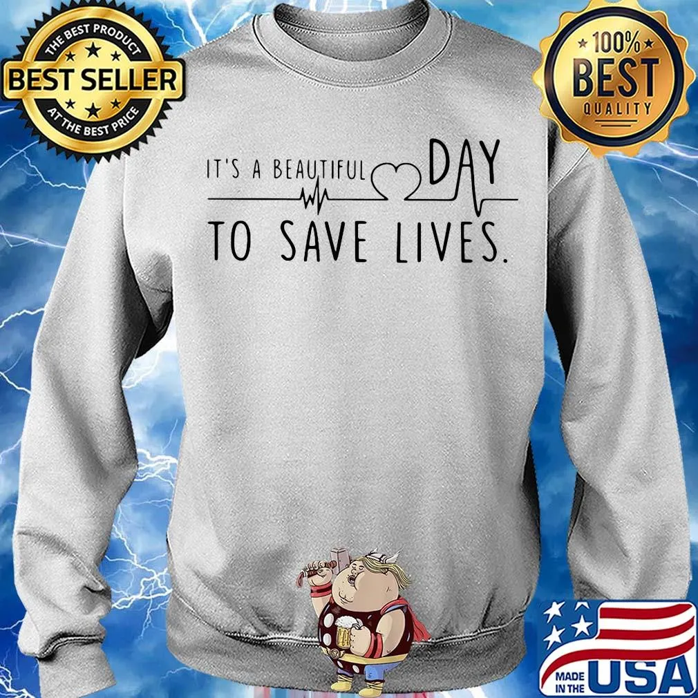Official Heartbeat it's a beautiful day to save lives s Sweater