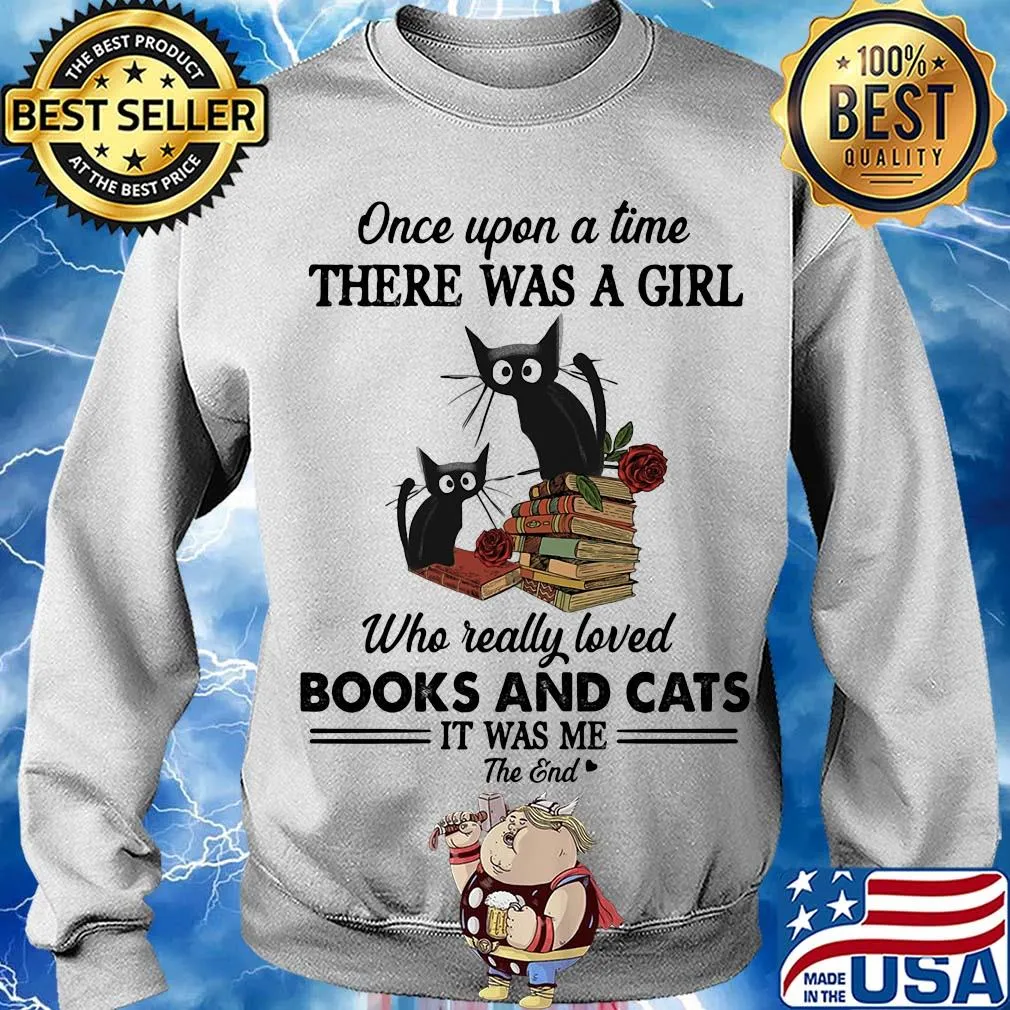 One upon a time there was a girl who really loved bools ans Black Cats s Sweater
