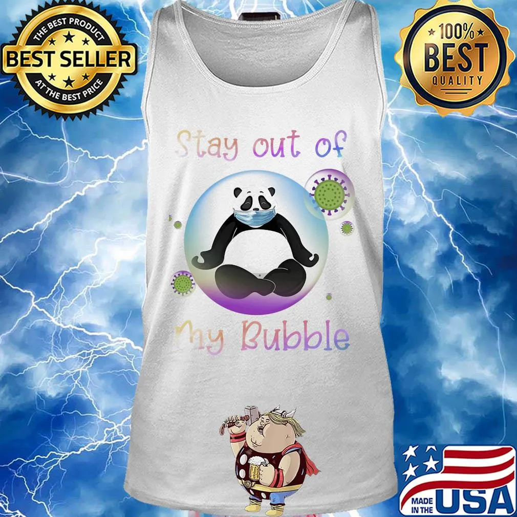 Panda stay out my bubble coronavirus mask s Tank top