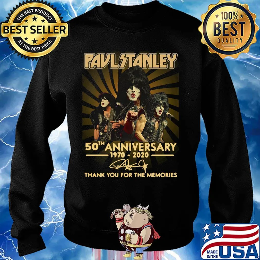 Paul Stanley 50th anniversary 1970-2020 signature thank you for the memories s Sweater