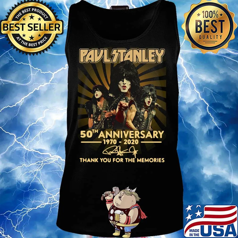 Paul Stanley 50th anniversary 1970-2020 signature thank you for the memories s Tank top