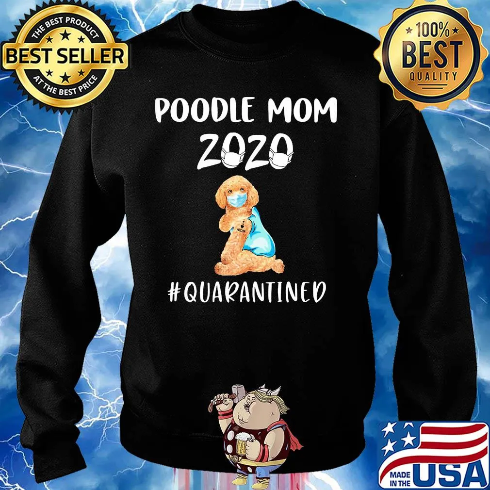 Poodle mom 2020 mask quarantined s Sweater