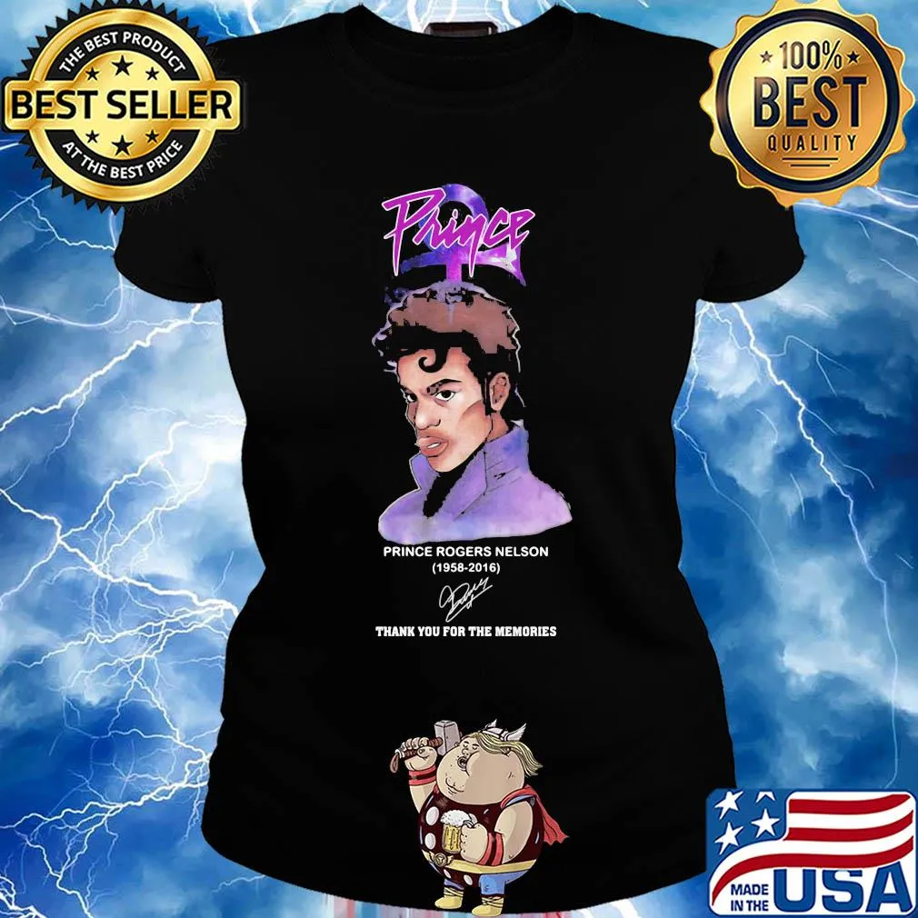 Prince rogers nelson 1958 2016 thank you for the memories signature s Ladies tee