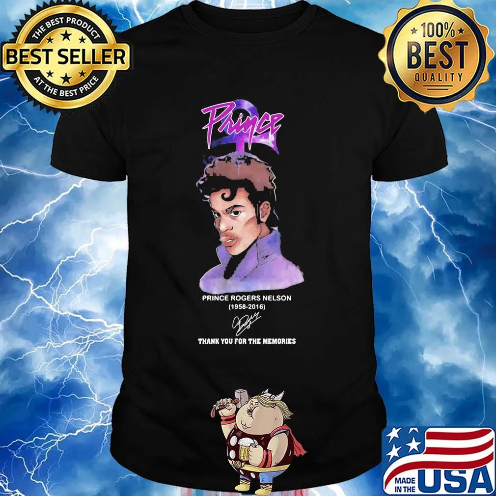 Prince rogers nelson 1958 2016 thank you for the memories signature shirt