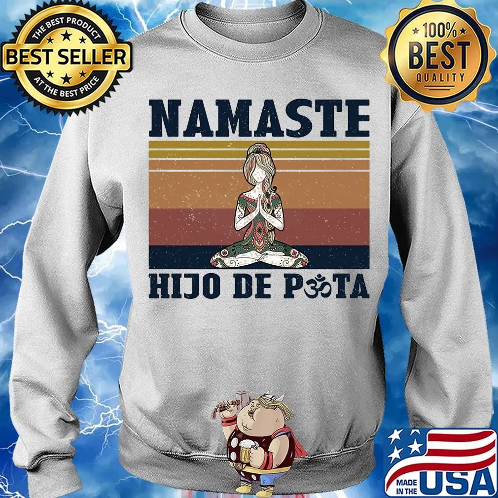 She yoga namaste hijo de puta vintage s Sweater