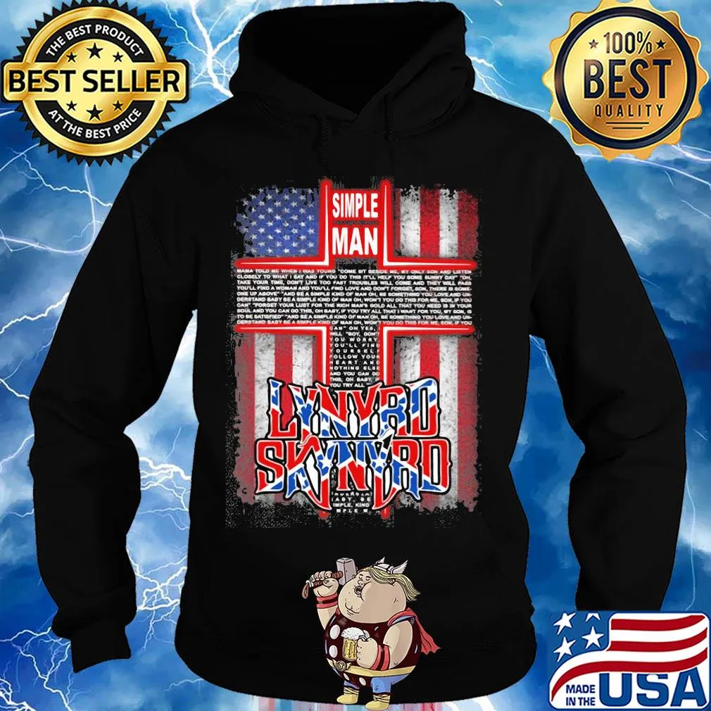 Simple man lynyrd skynyrd jesus american flag s Hoodie