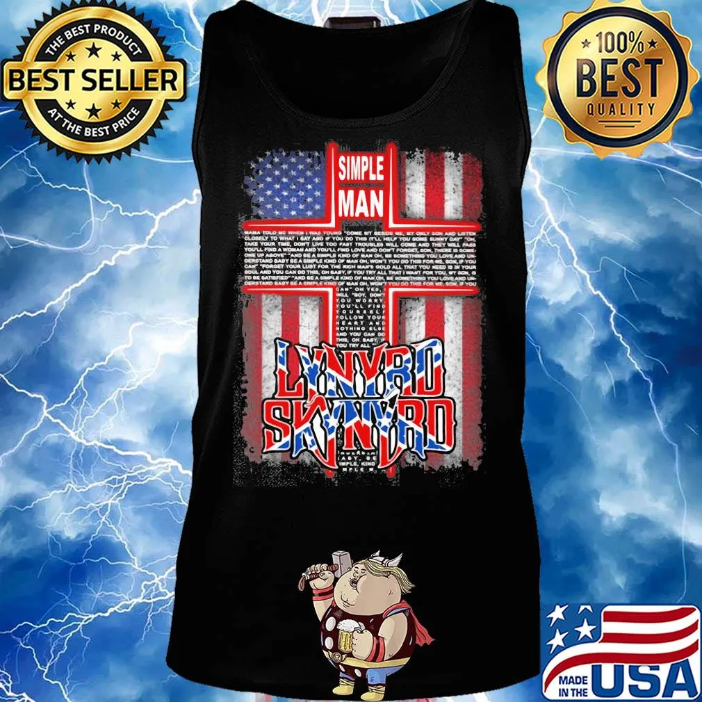 Simple man lynyrd skynyrd jesus american flag s Tank top