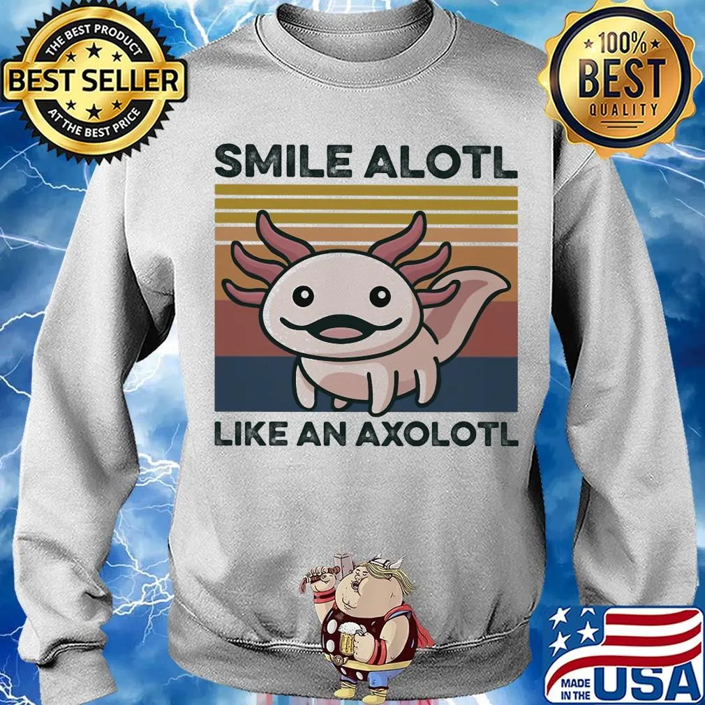 Smile alotl like an axolotl vintage s Sweater