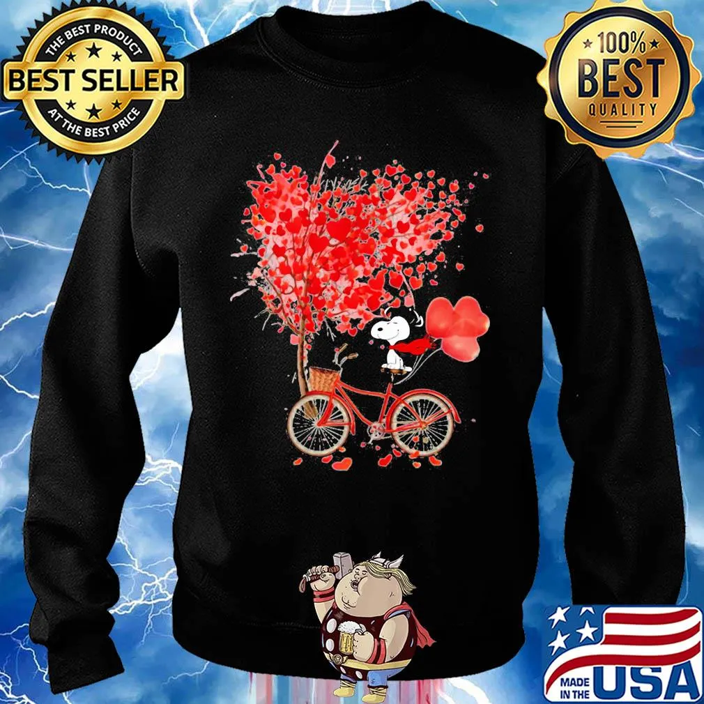 Snoopy happy valentine's day bubble bicycle s Sweater