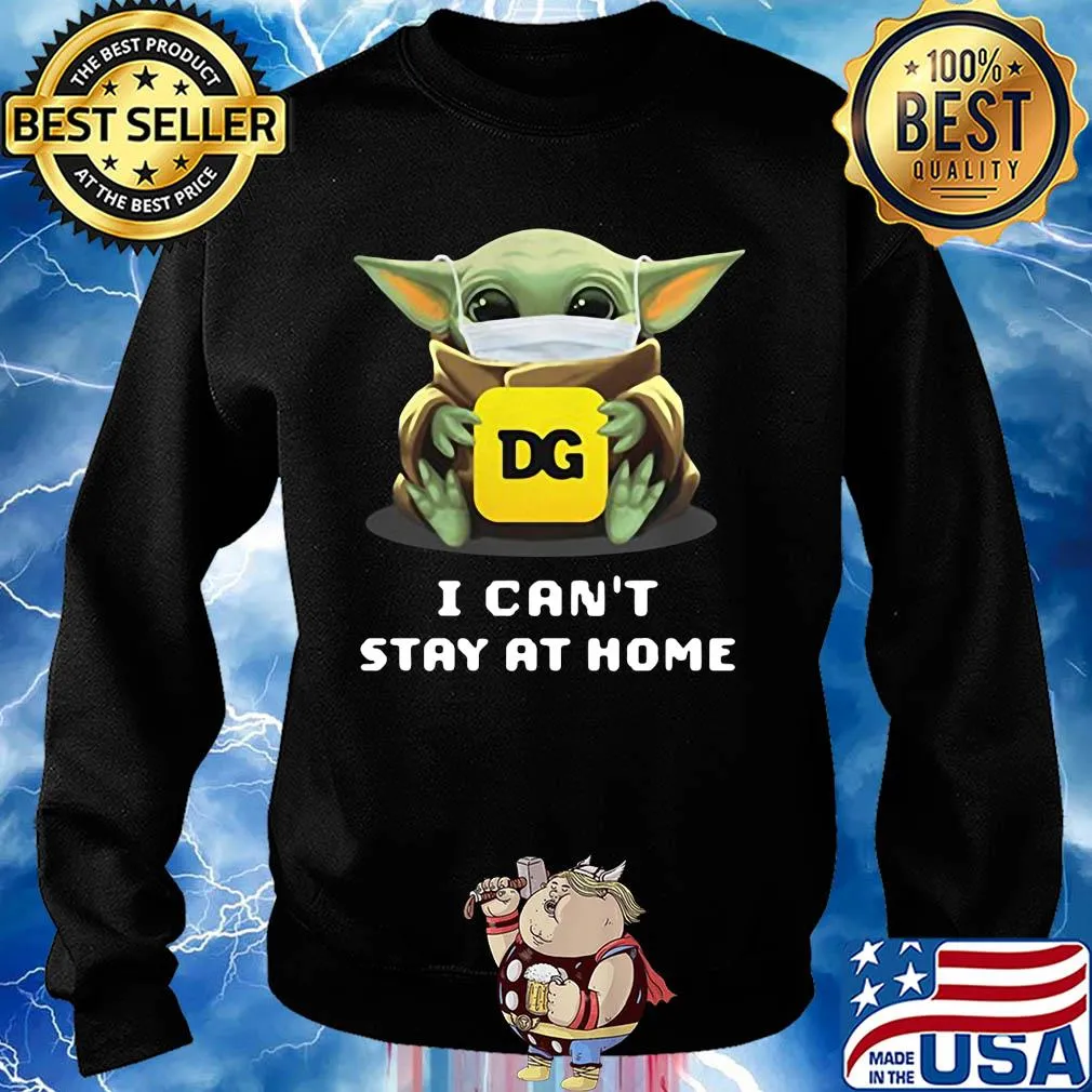Star wars baby yoda hug DG I can’t stay at home mask covid-19 s Sweater