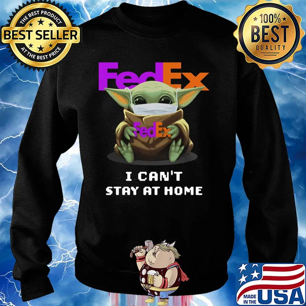 Star wars baby yoda mask hug fedex i can’t stay at home covid-19 s Sweater