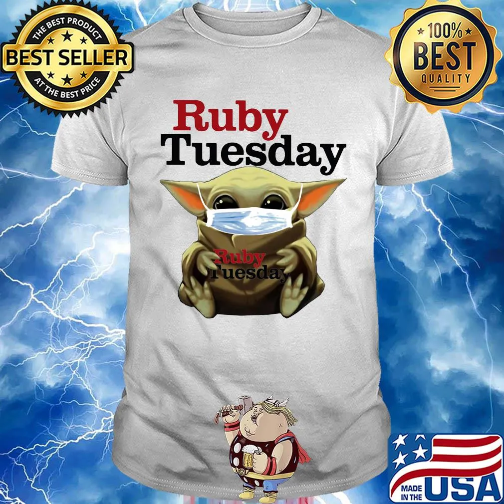 Star wars baby yoda mask hug ruby tuesday covid-19 shirt