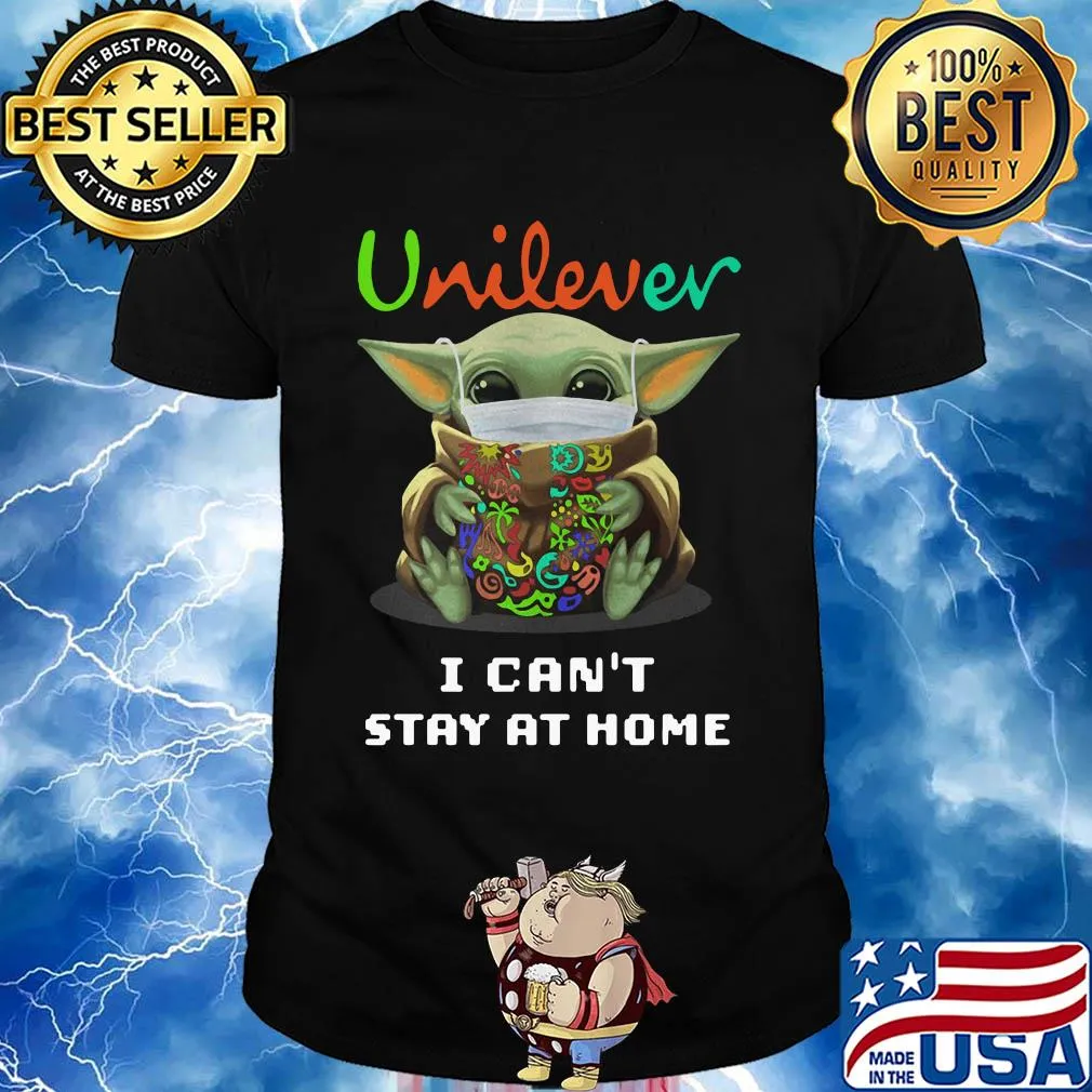 Star wars baby yoda mask hug unilever i can’t stay at home covid-19 shirt