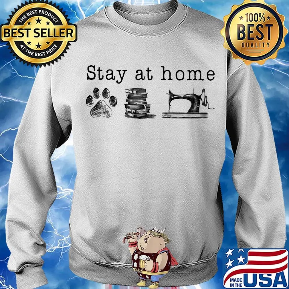 Stay at home paw dog books sew s Sweater