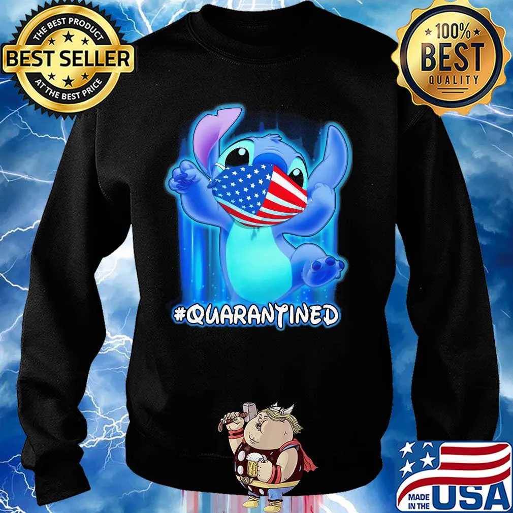 Stich quarantined American flag mask Disney s Sweater