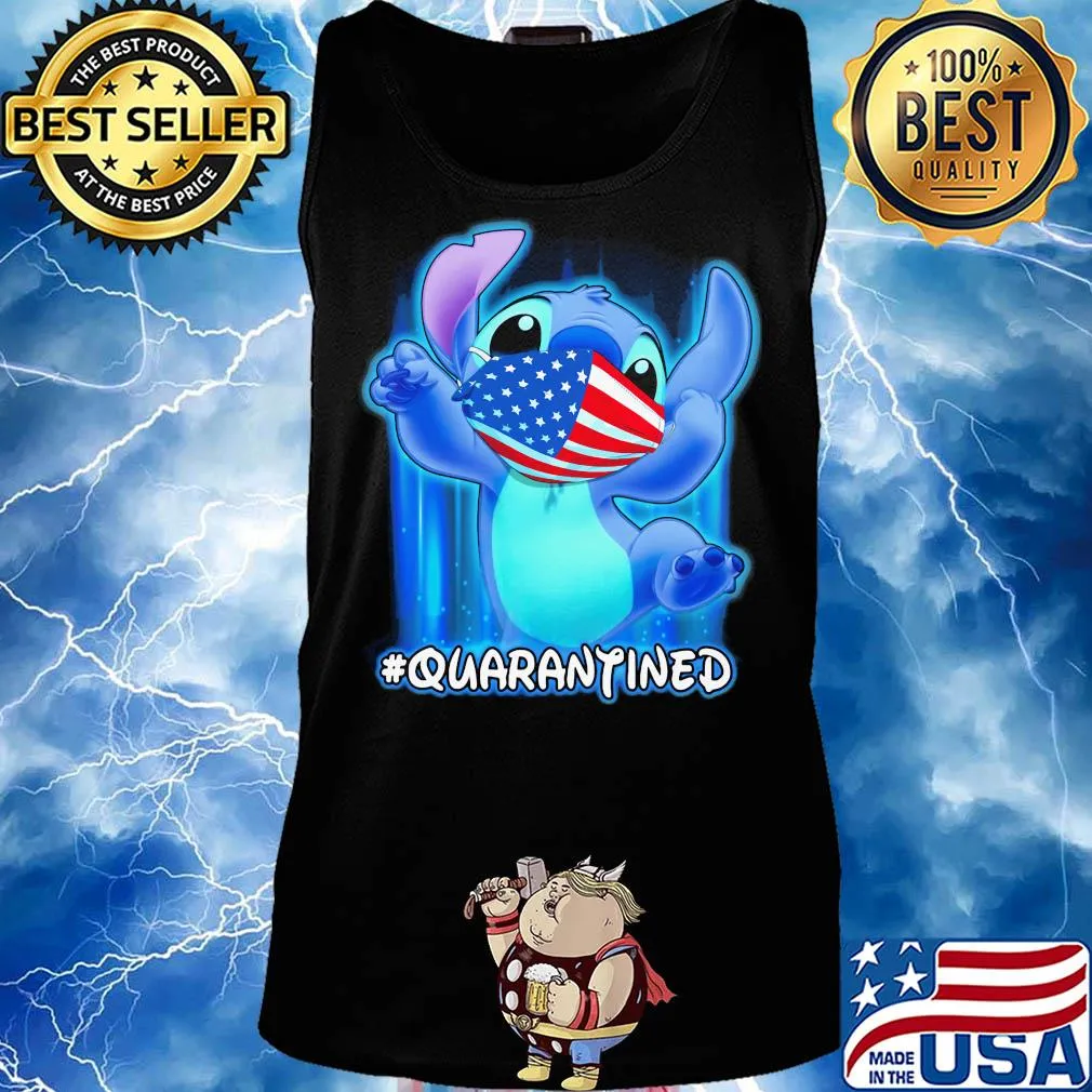 Stich quarantined American flag mask Disney s Tank top