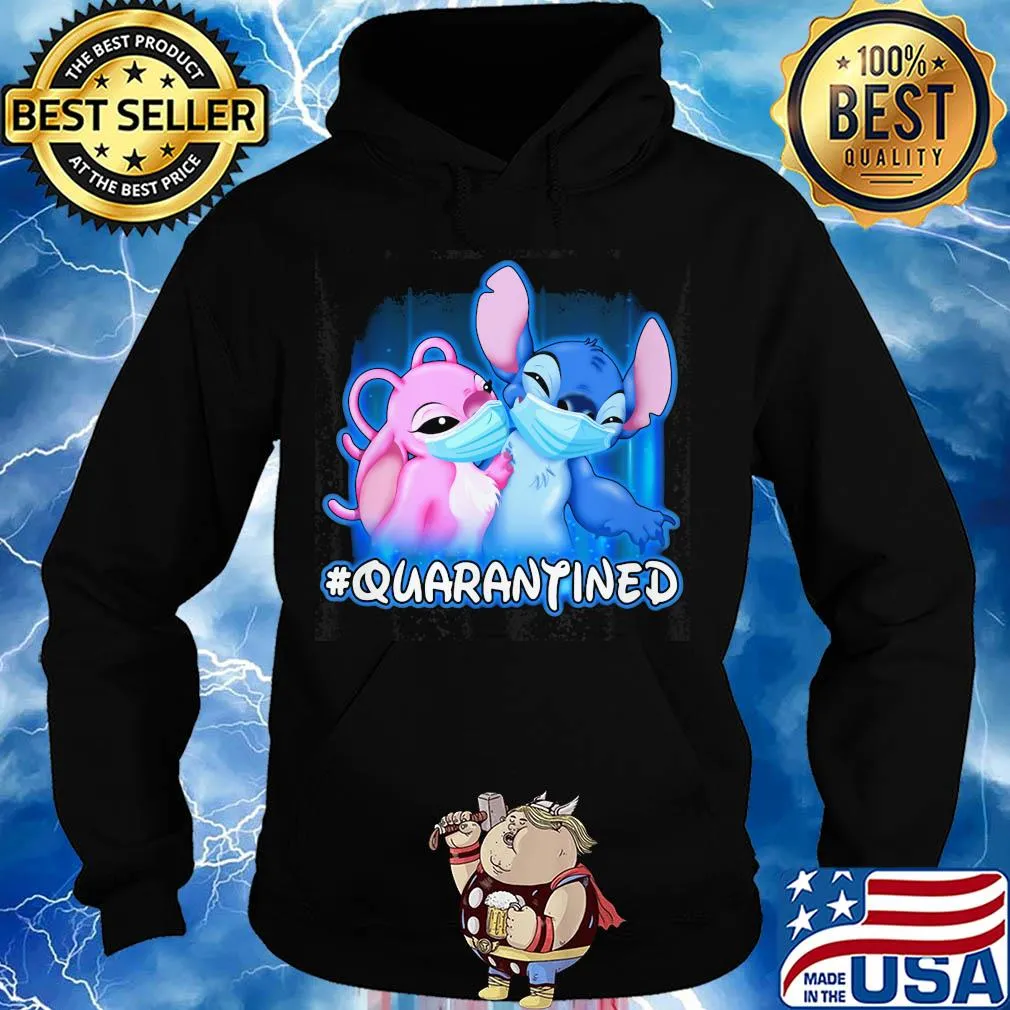 Stitch And Angel quarantined Disney mask Covid-19 s Hoodie