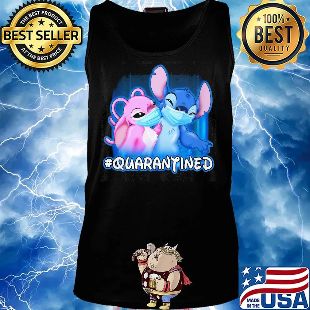 Stitch And Angel quarantined Disney mask Covid-19 s Tank top