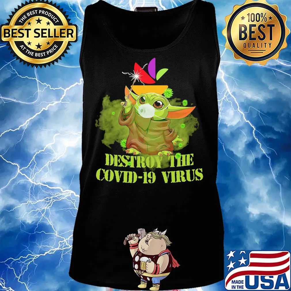 Stop & shop baby yoda destroy the covid-19 virus s Tank top