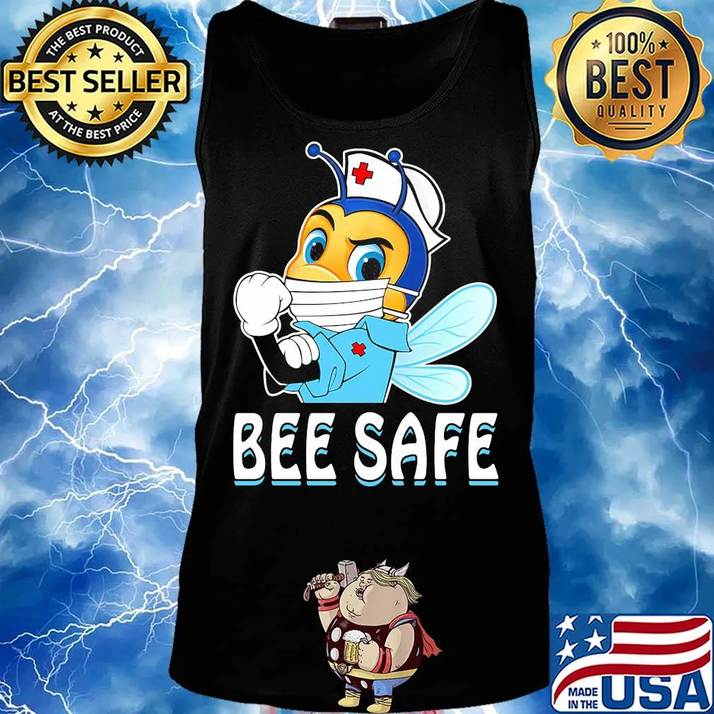 Strong Nurse Bee Safe Mask Shirt Tank top
