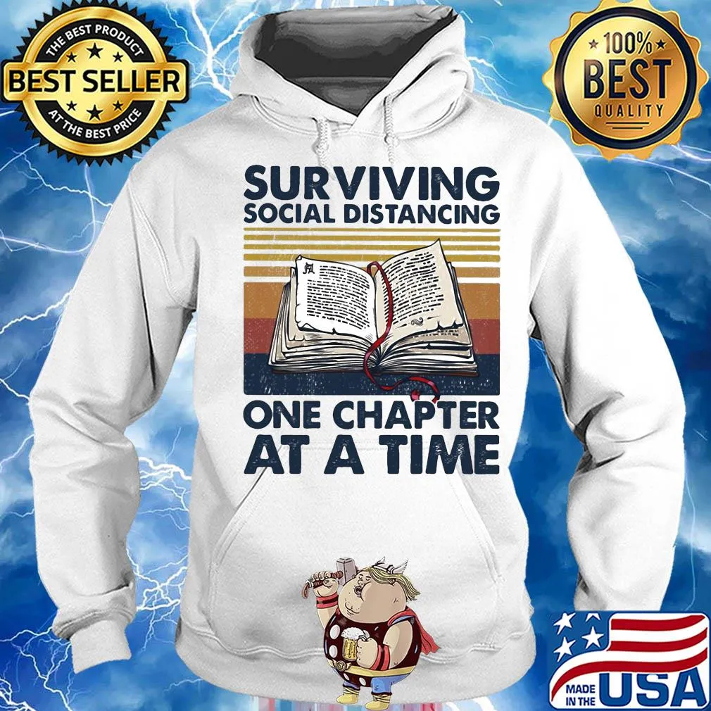 Surviving social distancing one chapter at a time book vintage s Hoodie