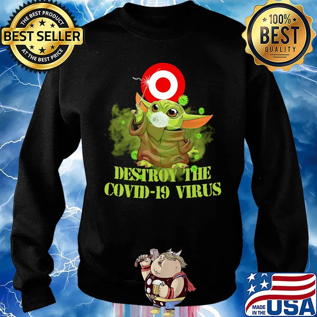 Target circle bullseye baby yoda destroy the covid-19 virus s Sweater