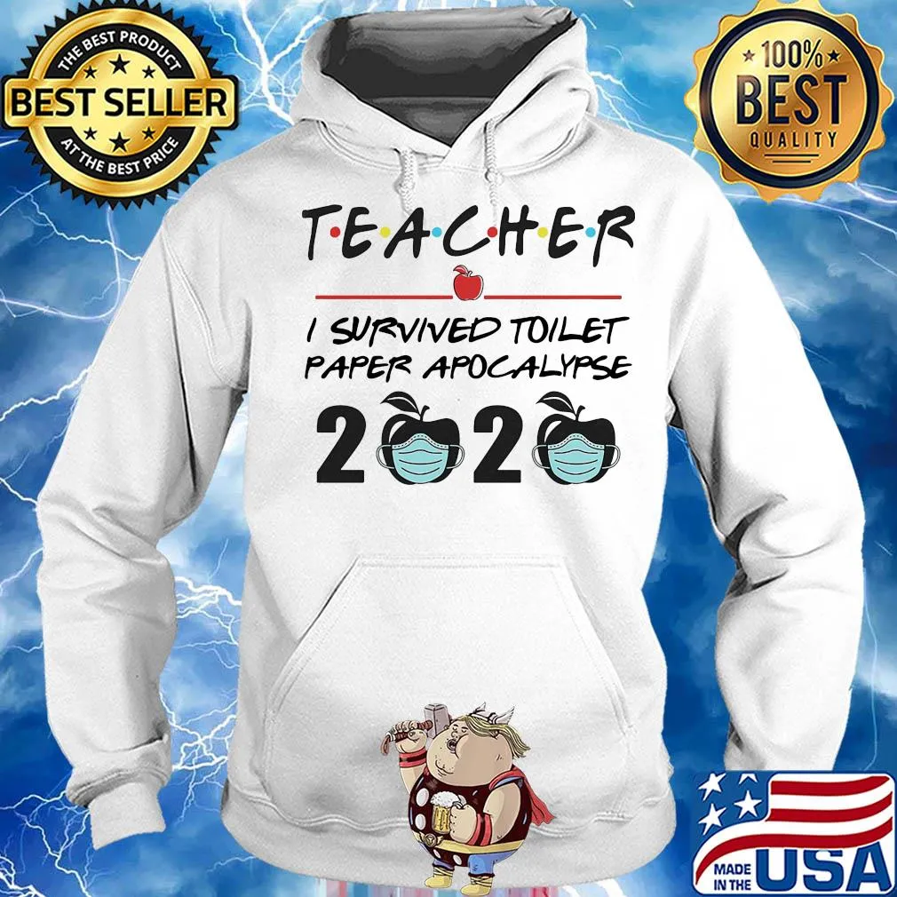 Teacher i survived toilet paper apocalypse 2020 apple covid-19 s Hoodie