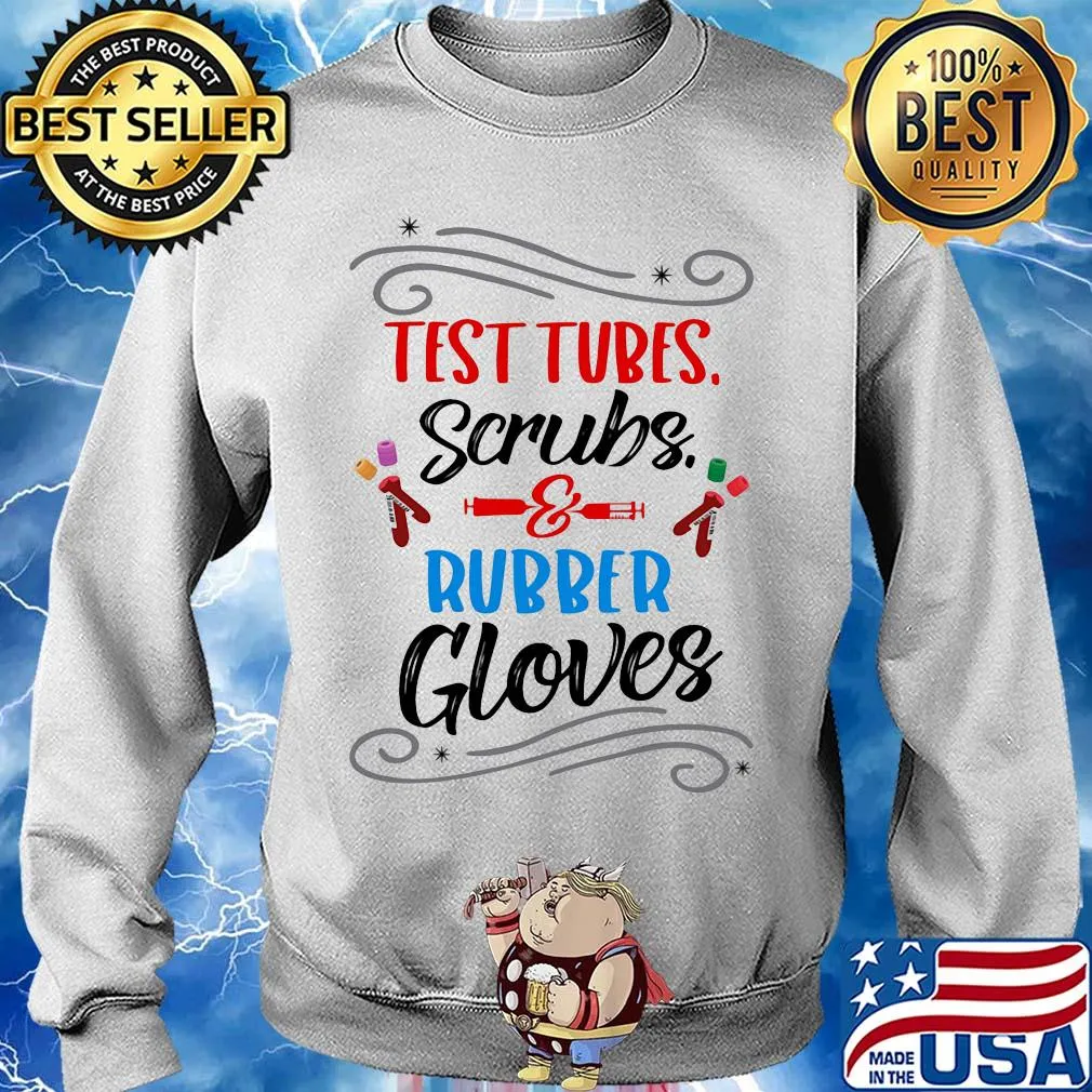Test Tubes Scrubs Rubber Gloves s 12