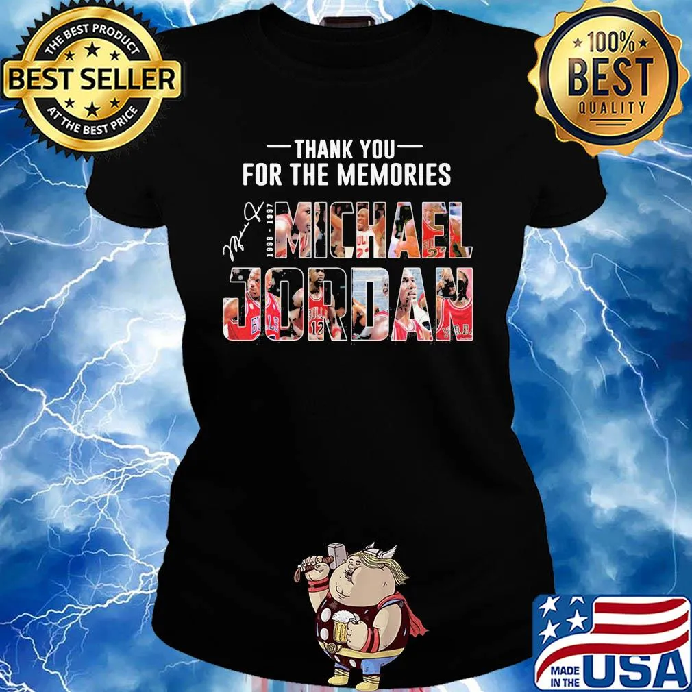 Thank you for the memories 1996 1997 michael jordan signature s Ladies tee