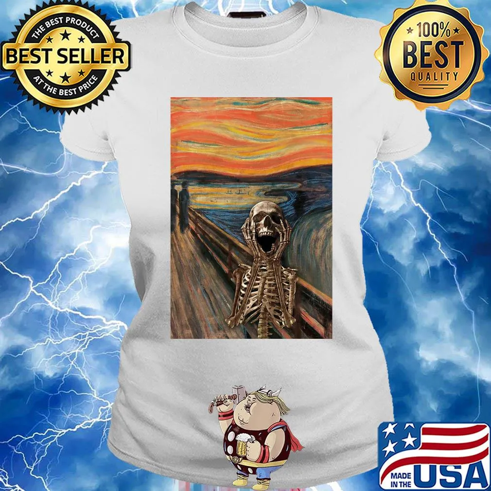 The Scream Skeleton Vertical Poster Shirt Ladies tee