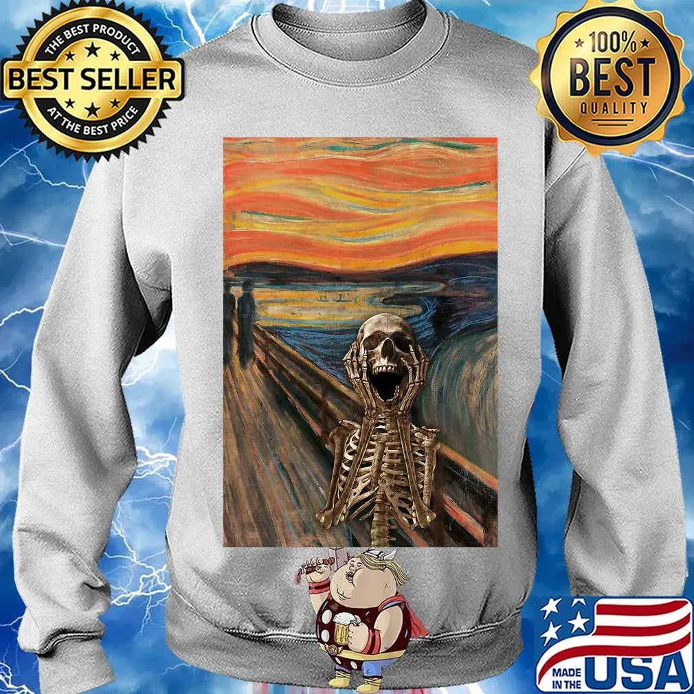 The Scream Skeleton Vertical Poster Shirt Sweater