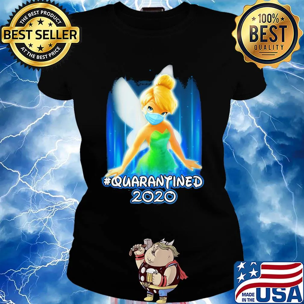 Tinker Bell quarantined 2020 Disney mask covid-19 s Ladies tee
