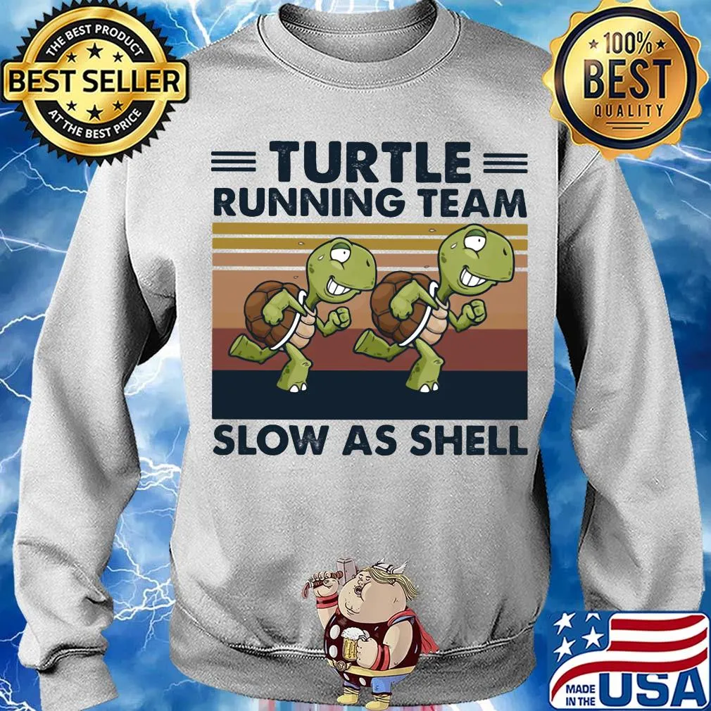 Turtle running team slow as shell vintage s Sweater