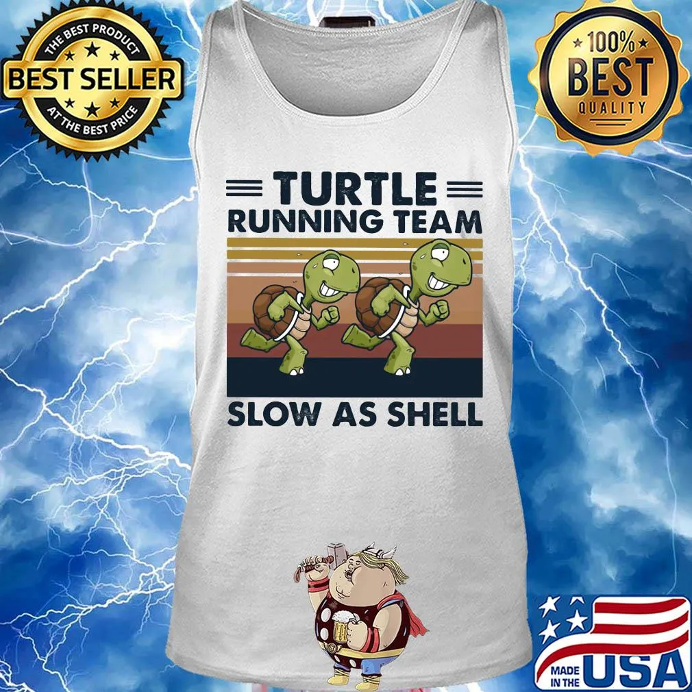 Turtle running team slow as shell vintage s Tank top