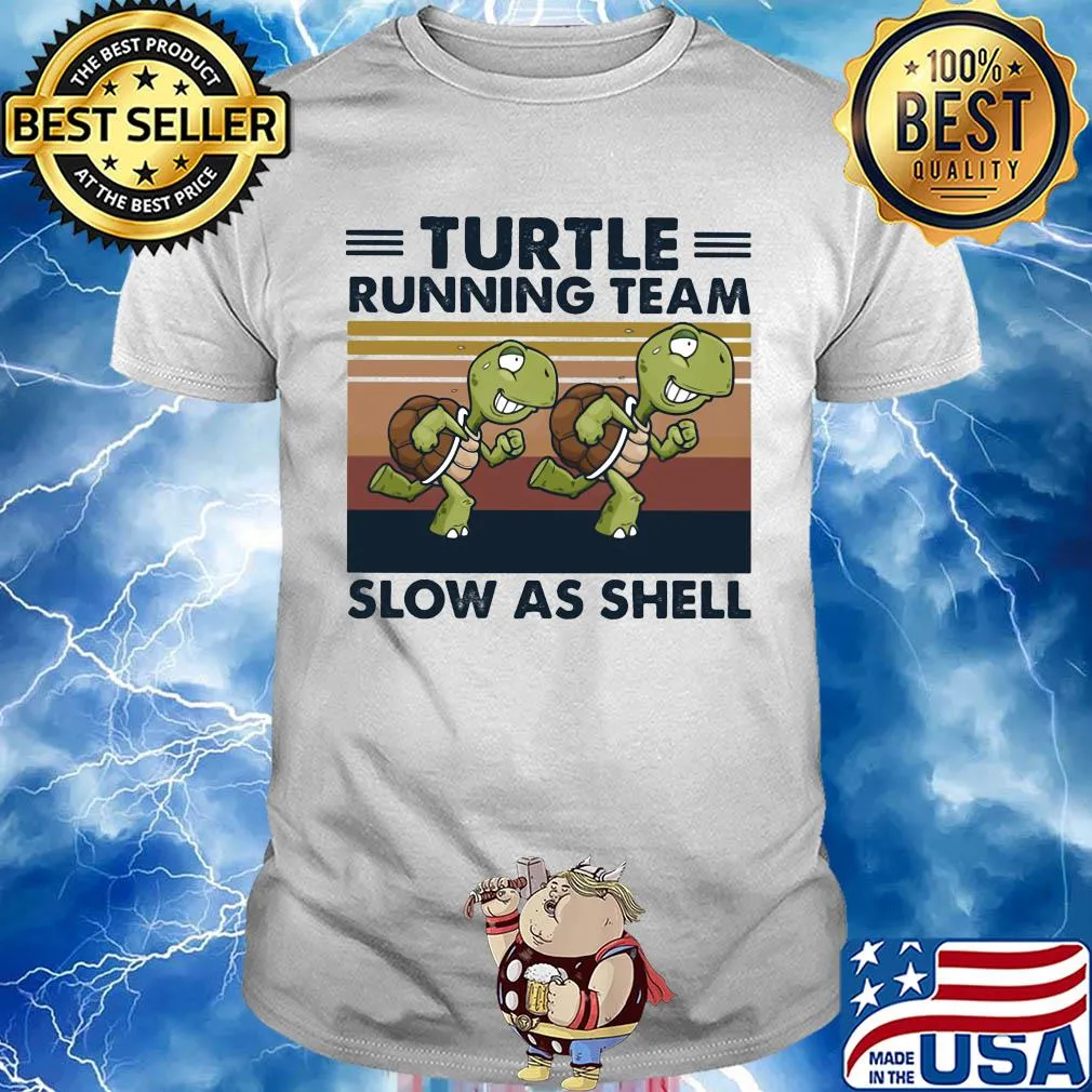 Turtle running team slow as shell vintage shirt