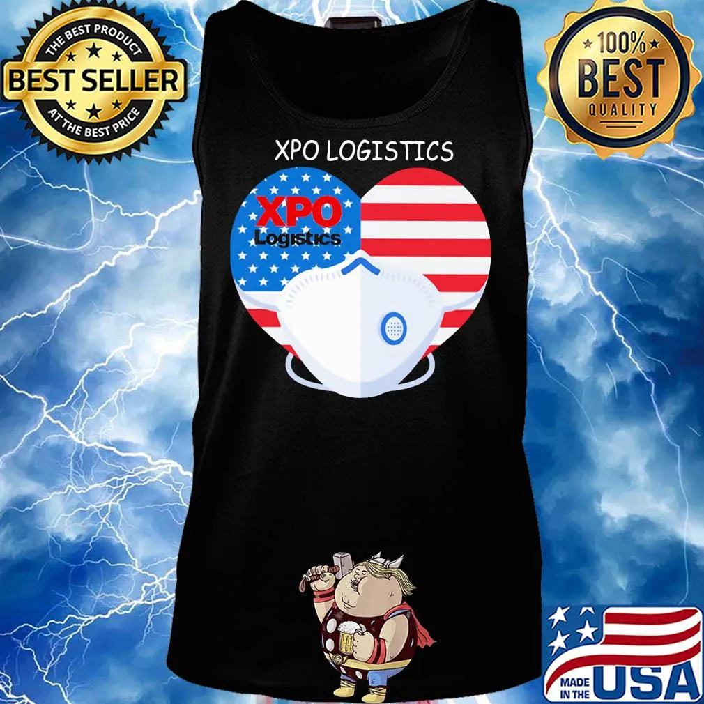 XPO logistics heart mask American flag veteran s Tank top