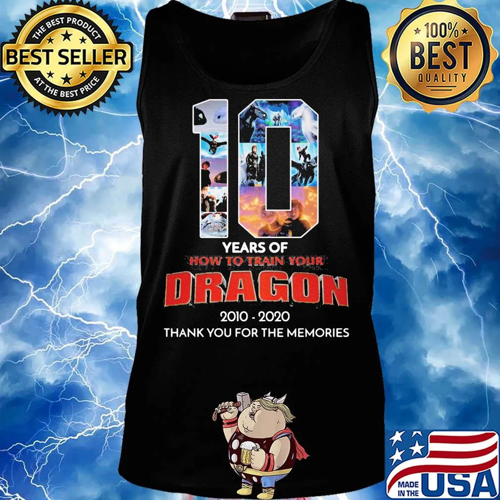 10 years of how to train your dragon movie 2010 2020 thank you for the memories s Tank top