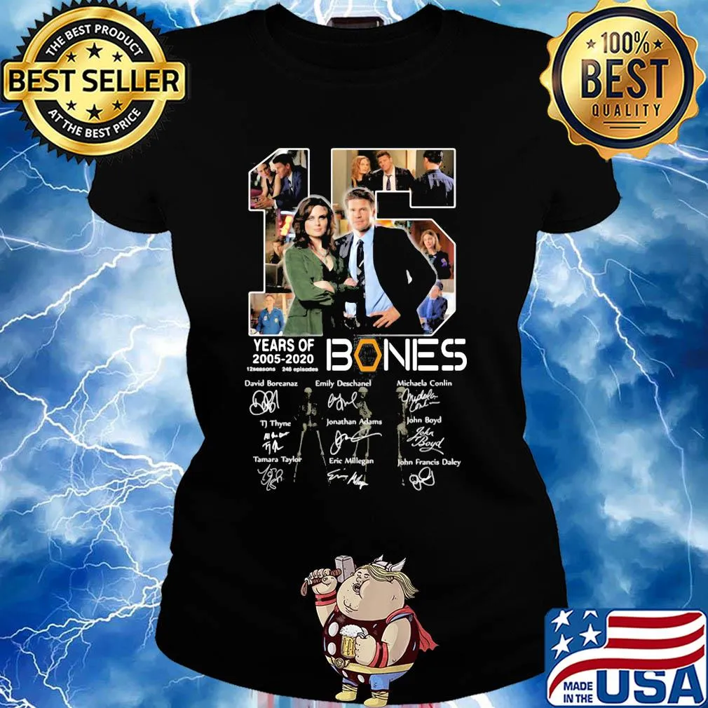 15 years of 2005 2020 bones thank you for the memories signatures s Ladies tee