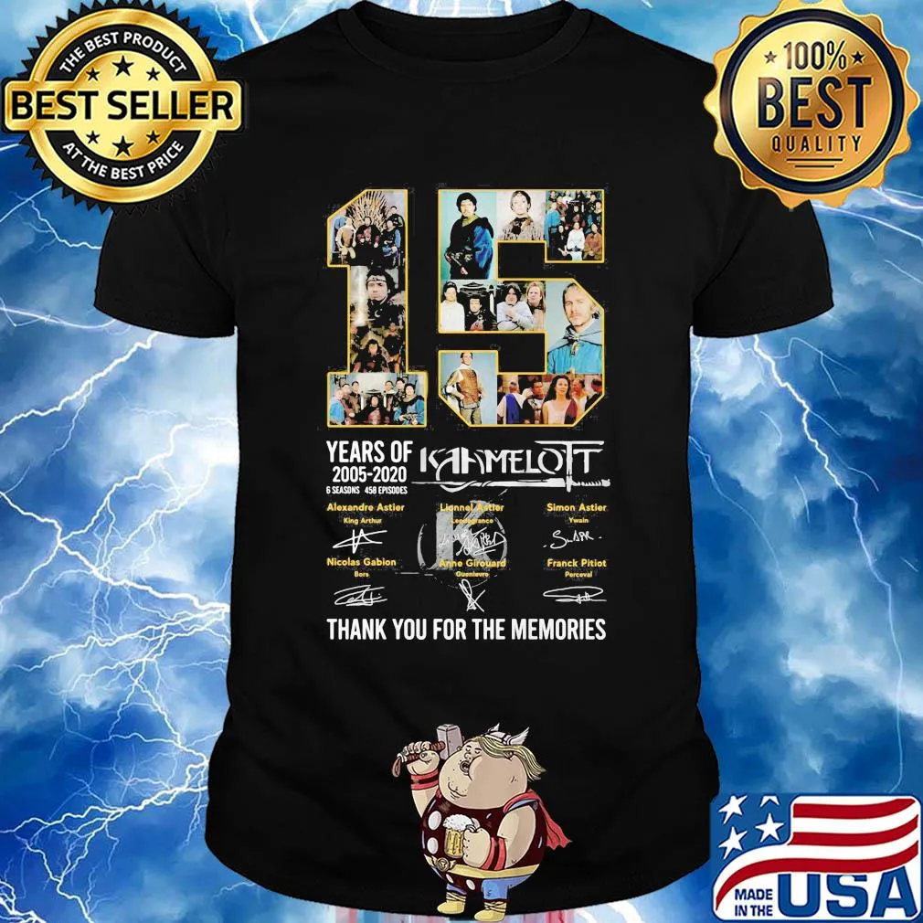 15 years of 2005 2020 kaamelott thank you for the memories signatures shirt