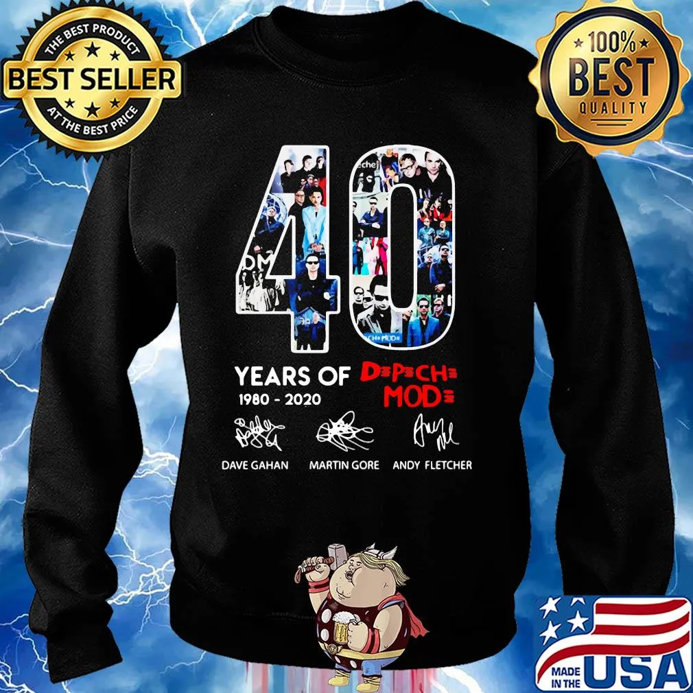 40 years of 1980 2020 depeche mode band signatures s Sweater